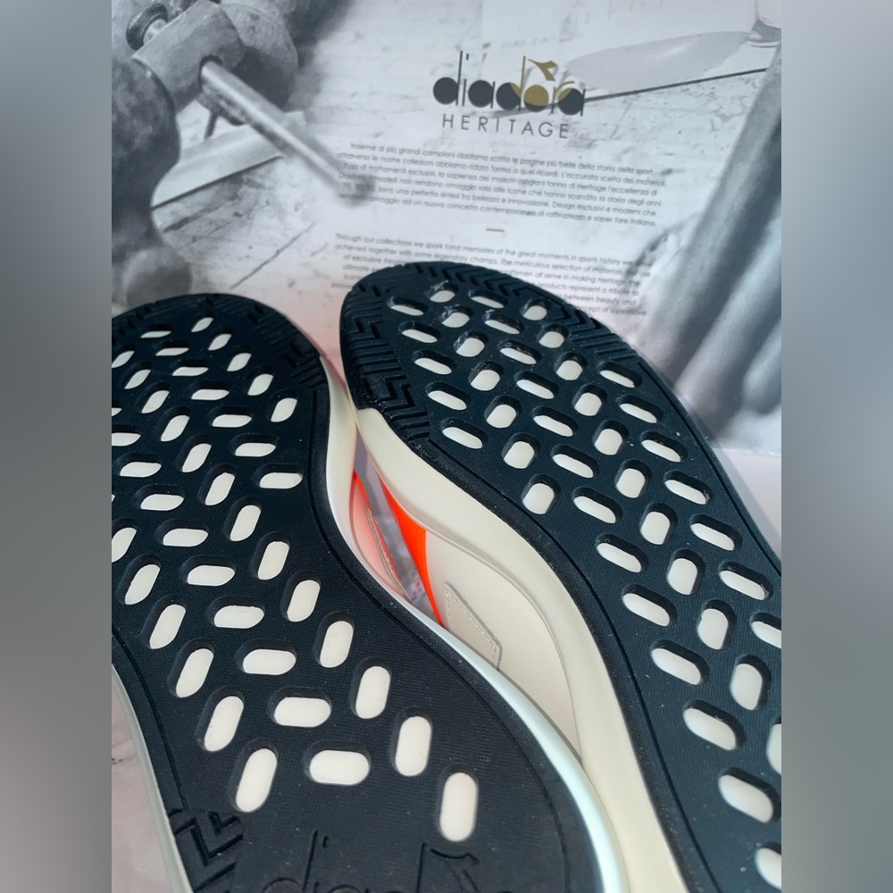 Diadora Women’s White Orange and Pink High-Top Sneakers - Picture 5 of 8
